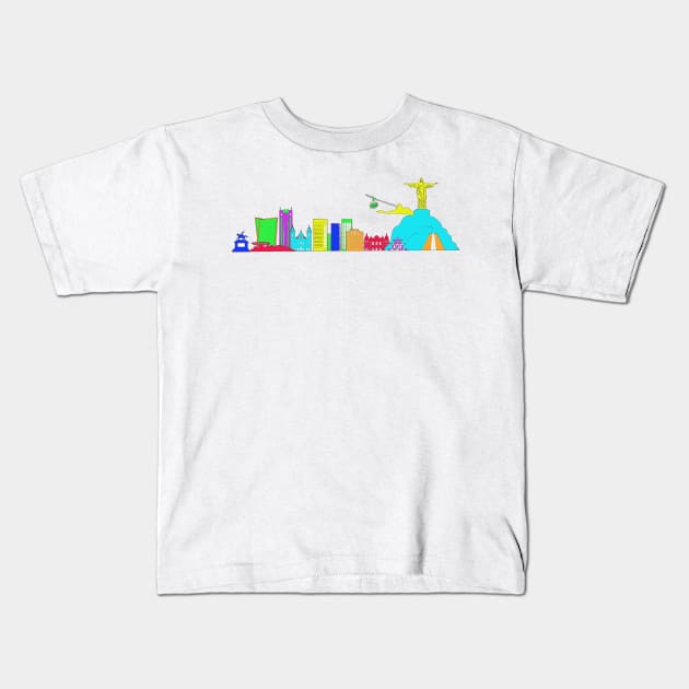 Rio de Janeiro Kids T-Shirt by drknice